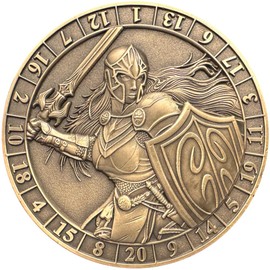 Goliath Coins - d20 Female Human Fighter Dice Coin