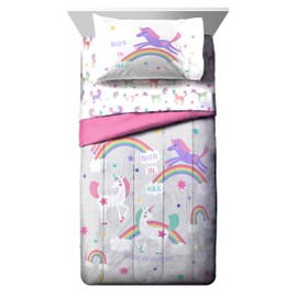 Jay Franco Trend Collector Believe 5 Piece Twin Bed Set - Includes Comforter & Sheet Set - Super Soft Fade Resistant Microfiber Bedding