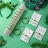 Ferreve 50 Sets Lucky Shamrock Gifts Clover Bracelets with Greeting