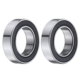 sourcing map 2pcs 17287-2RS Deep Groove Ball Bearings 0.664 x 1.102 x 0.274 Inch Chrome Steel Bearing Double Sealed ABEC3 ZV2 Bearings
