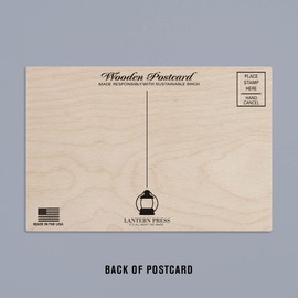 New Hampshire, Oil Painting, Only You, Smokey Bear, (4x6 Birch Wood Postcards, 2-Pack Stationary, Rustic Home Wall Decor)