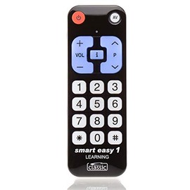 Remote Control Smart Easy 1, Universal Remote Control with Learning Function for Seniors Crane Houses, Hotels