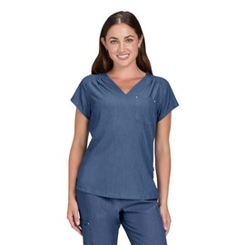 KOI Women's Up and Going Top, Denim, XS