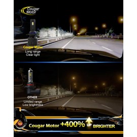 Cougar Motor 9012 HIR2 Bulbs, 9012 Fog Light 6500K Plug and Play Fog Light for ATVS, Powersports Accessory Lights, Pack of 2