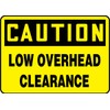 Accuform "Caution Low Overhead Clearance" Safety Sign, Accu-Shield™, 7 x