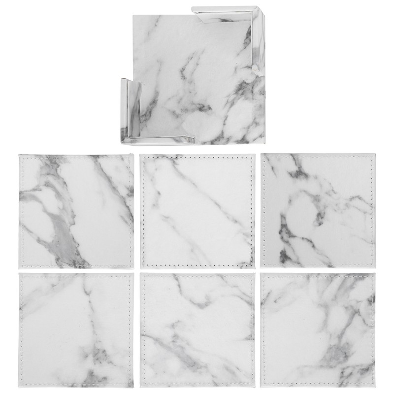 Nordic Style Cup Mat Marble Pattern Coaster Heat Insulated Waterproof