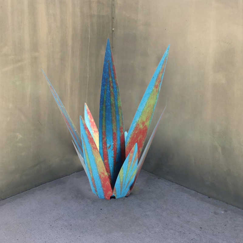 Tequila Sculpture Iron Plant Decor Metallic Luster Home Decoration for