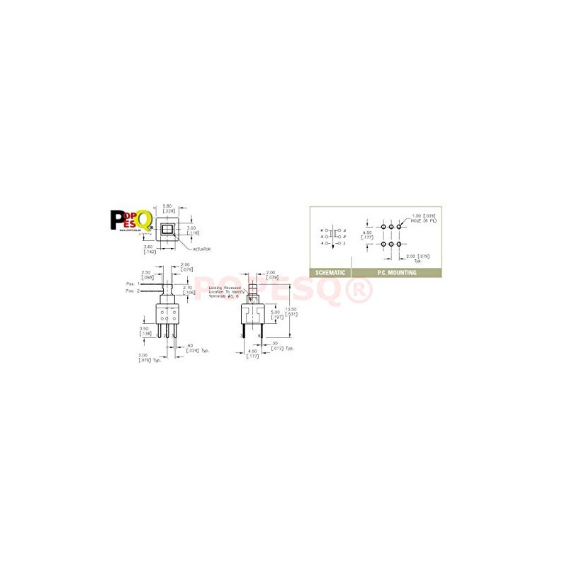 POPESQ® A283 Micro Switch 6 mm x 6 mm 2