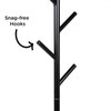 Milliard Coat Rack Hall Tree with Bench (Black)