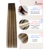 DOORES Invisi Edge Tape in Hair Extensions Human Hair, Chocolate