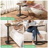 Kitstorack TV Tray Table, Adjustable Height & Flip-Top & Rounded