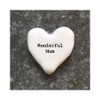 East of India White Heart Token - Wonderful Mum