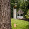 69cm (27") Promotional Wood & Aluminium Wind Chime, Silver.