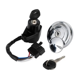 Ignition Switch & Fuel Gas Cap for Kawasaki Vulcan VN900 Custom Classic LT 2006-2022Specification: LockSet-K06, Model Number: LockSet-K06
