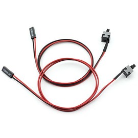 MEETOOT 2pcs PC Power Button ATX Desktop Computer PC Case Motherboard On/Off/Reset Switch Power Cord Re-Starting Switch Cable Power SW Cable 2 Pin 50cm