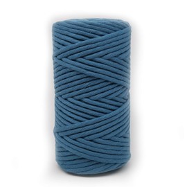 21S 4mm*110Yards Macrame Cord Rope - Luxury Soft 100% Macrame Cotton Cord Colored One String Twisted Rope for DIY Crafts Wall Hanging, Plant Hangers, Wool Weaving Teal