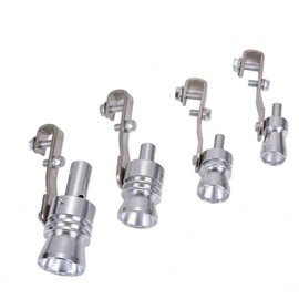 LanCo Turbo Whistle Exhaust Pipe BOV Aluminium Simulator Valve Blow Off (Silver)