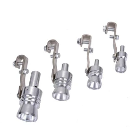 LanCo Turbo Whistle Exhaust Pipe BOV Aluminium Simulator Valve Blow Off (Silver)