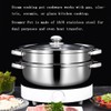 Steamer Pot for Cooking 11 inch Stainless Steel, 3-tier Multipurpose