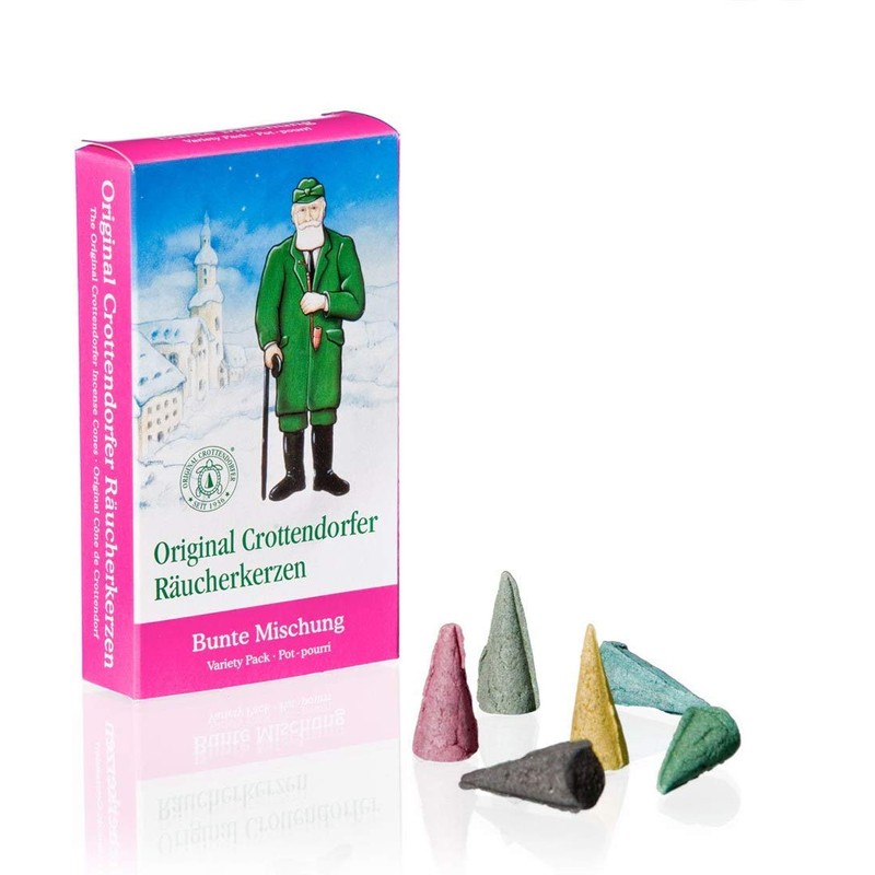 Crottendorfer Räucherkerzen Weihnachtsdüfte (10er Set Bunte Mischung)F