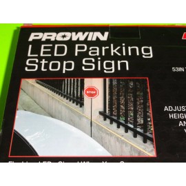 Prowin LED Flashing Parking Stop Sign Garage Guide Touch Sensor Adjustable Pole Height