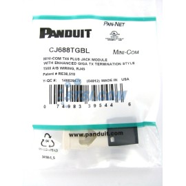 Panduit GENIUNE Panduit CJ688TGBL Cat6 Mini-Com Jack Module, Black ~STSI