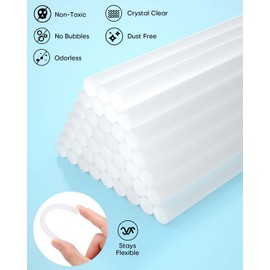 SHALL SHALL Mini Hot Glue Sticks, 0.27 Dia x 8 Long, 100-pack Clear Hot Melt Glue Gun Sticks for All-temp Mini Glue Guns, Multipurpose for Kids Adults DIY Art Craft Sealing Repairing Festival Decoration