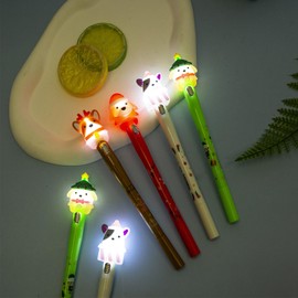 Pack of 7 Christmas Ballpoint Pens, Fountain Pen, Retractable Fountain Pen, Non-Slip, Retractable Ballpoint Pen, Writing Fountain Pen, Christmas Small Items for Writing School Office