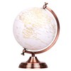 TOPGLOBE 20cm Globe Golden and White Colour Metallic - Wedding