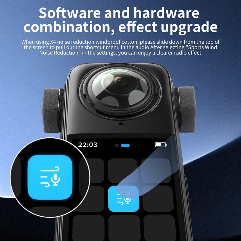 6 Pcs Microphone Wind Muff for Insta 360 X4 /