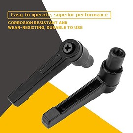 FTVOGUE 4 Pieces Thread Adjustable Handle Metal Machine Knobs Adjustable Attachment Handle M4 M5 M6 M8 M10 M12 (M12)