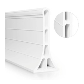 Yisuipu 3.2" High Shower Threshold Water Dam 67 Inch Collapsible Self Adhesive Shower