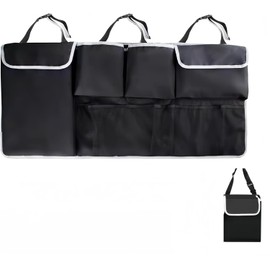 Changyeah Luggage Box in the Back Seat of the Car, Hanging Suitcase Box, Foldable Car Parcel Box with Multiple Different Sizes, Large Capacity Luggage Box, Car Packing Box with Adjustable Backpack