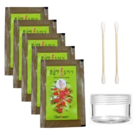 Darkness Balsam Dyeing Set 5 bags, 1 set, 5 bags + cotton swabs + case / 다크니스 봉숭아 물들이기 세트 5봉, 1세트, 5봉+면봉+케이스