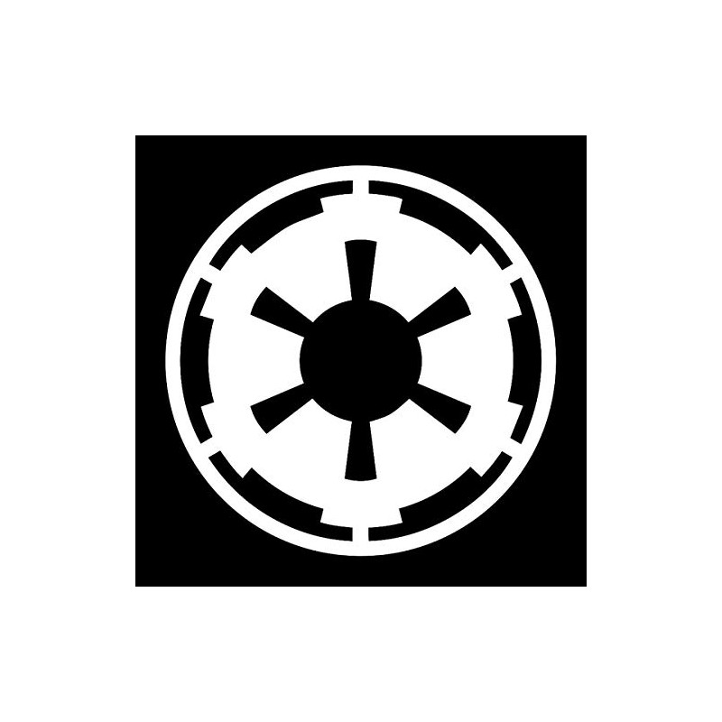 EvolveFISH SW Imperial Galactic Empire Weatherproof Vinyl Decal - [White][5"]