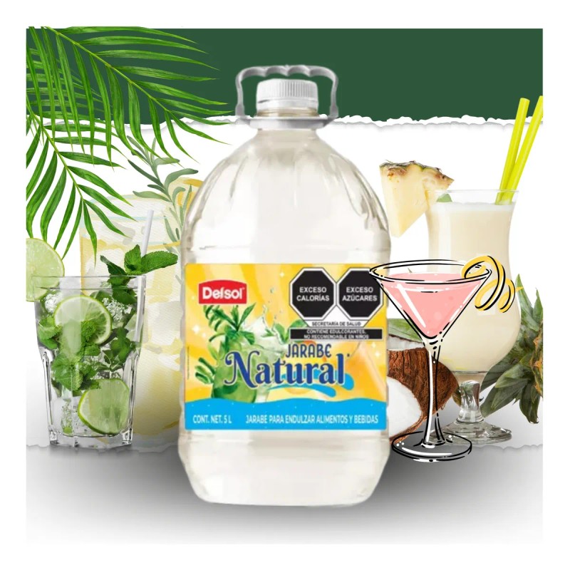 Jarabe Endulzante Natural Del Sol 4 Piezas 5 L Para