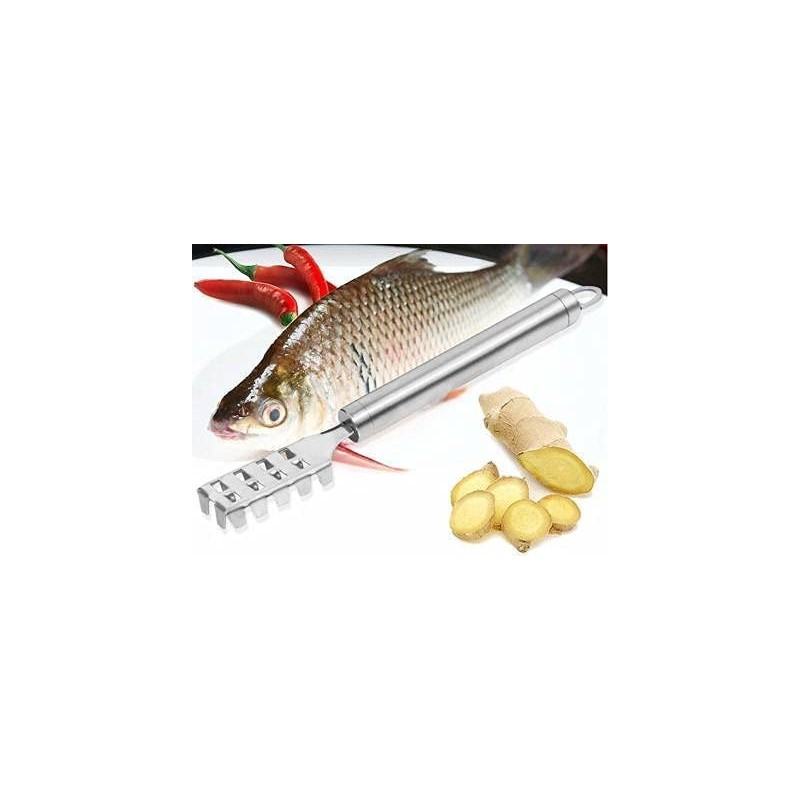 Fish Scaler Remover Fish Scaler Brush with 58 Stainless Steel