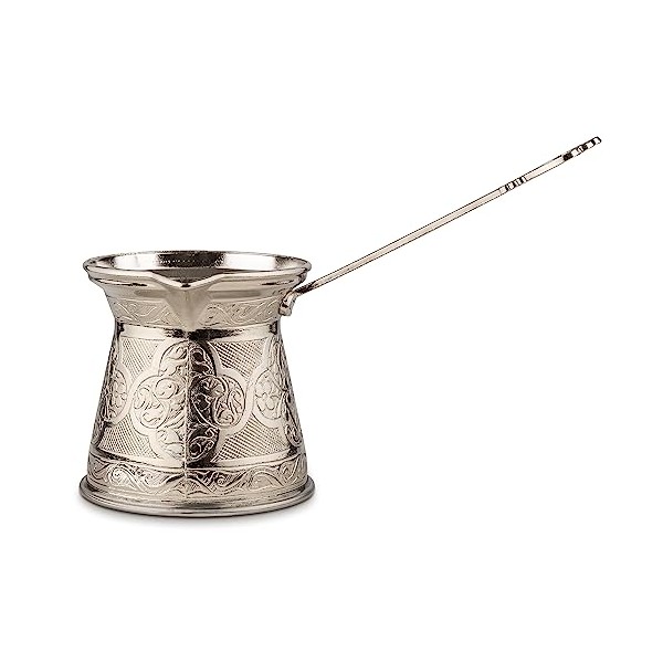 Alisveristime Authentic Turkish Coffee Pot, Handmade Cezve/Ibrik, 4-Inch Width, 4-Inch