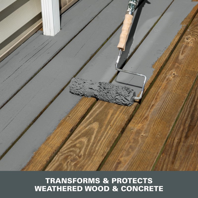 KILZ Over Armor Wood & Concrete Resurfacer, Exterior, Textured, Slate