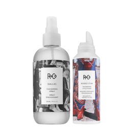 R+Co Dallas Thickening Spray + Rodeo Star Volumizing Thickening Foam | Vegan + Cruelty-Free | 8.5 oz + 5 oz (Pack of 2)