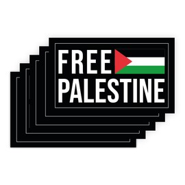 SICOL PLUS Free Palestine Palestine Flag Sticker,Flag of Palestine. I Stand With Palestine Pack of 5 Decal Flag of Palestine sticker (5, 5x3)