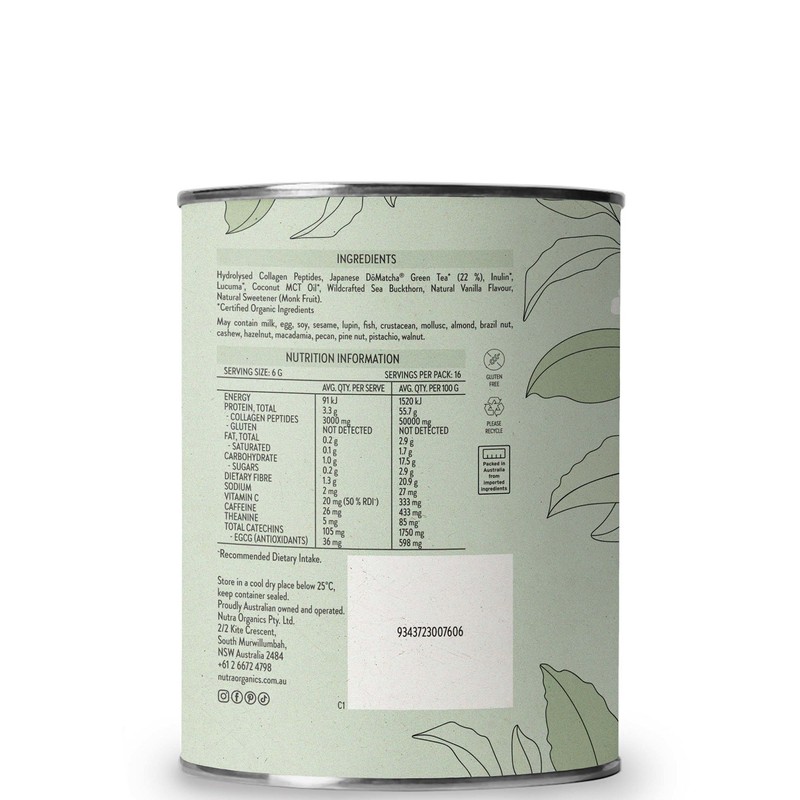 Nutra Naturals Collagen Matcha Latte Powder 100g