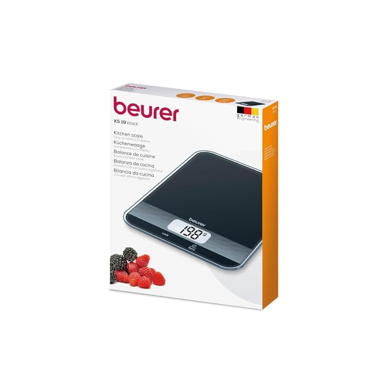 Beurer KS 19 slate kitchen scale, glass