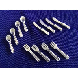 Dollhouse Miniature doll country farm silverware / utensils, forks spoons knives