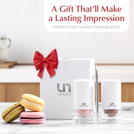 White Salt and Pepper Shakers with Holder - Elegant Stainless Steel Salt Shaker and Pepper Shaker Set with Acrylic Holder for Kitchen Counter or Restaurant Table