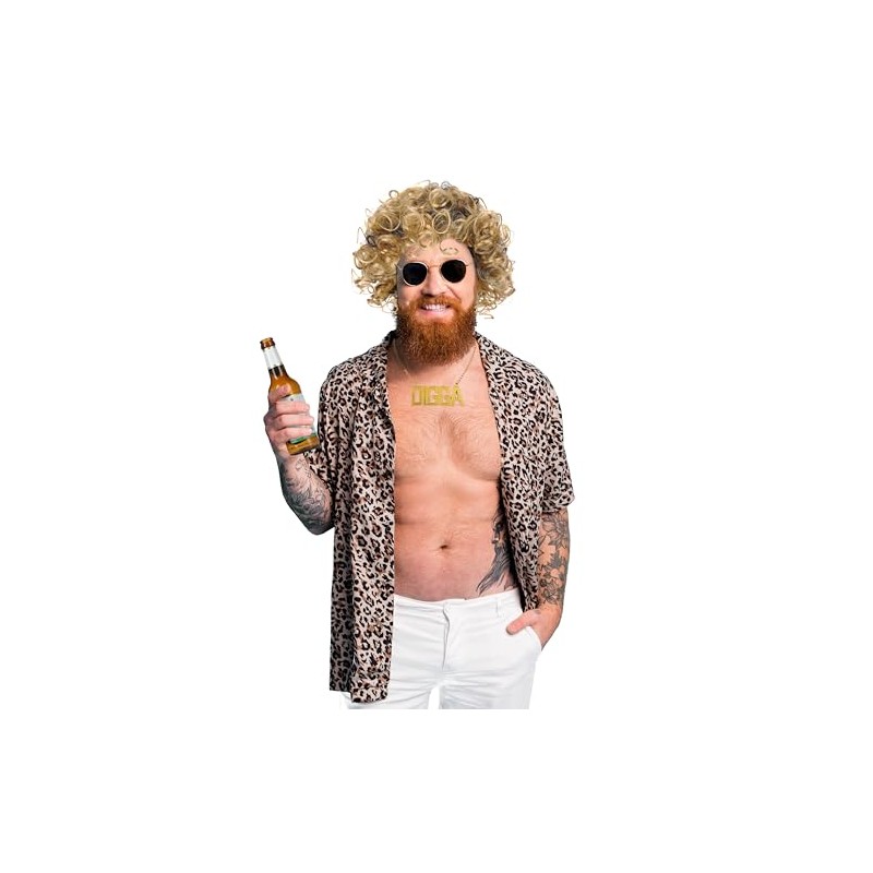 KarneLux Men's Wig Curls – Men's Wig 70s Disco Outfit