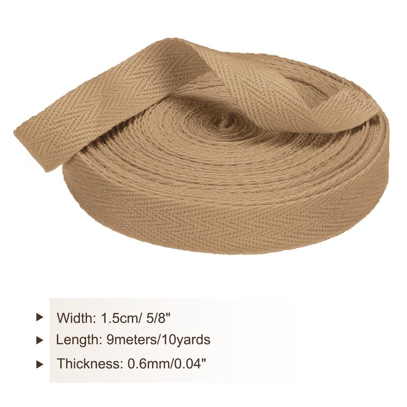 PATIKIL Cotton Twill Tape 5/8 Inch 10 Yards Cotton Ribbon