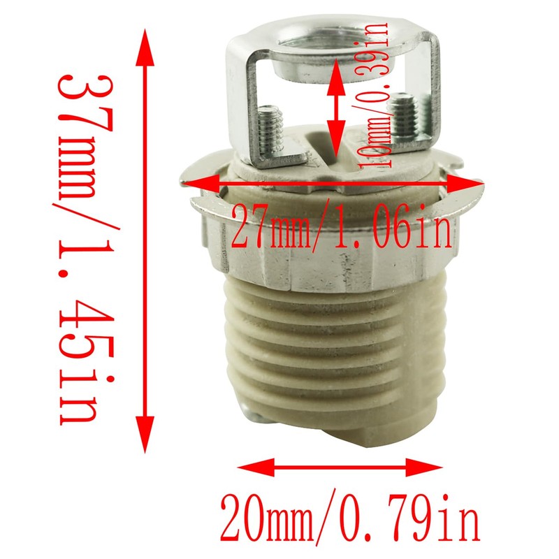 LQ Industrial 4PCS 37x27mm G9 Light Base Socket Kit Metal