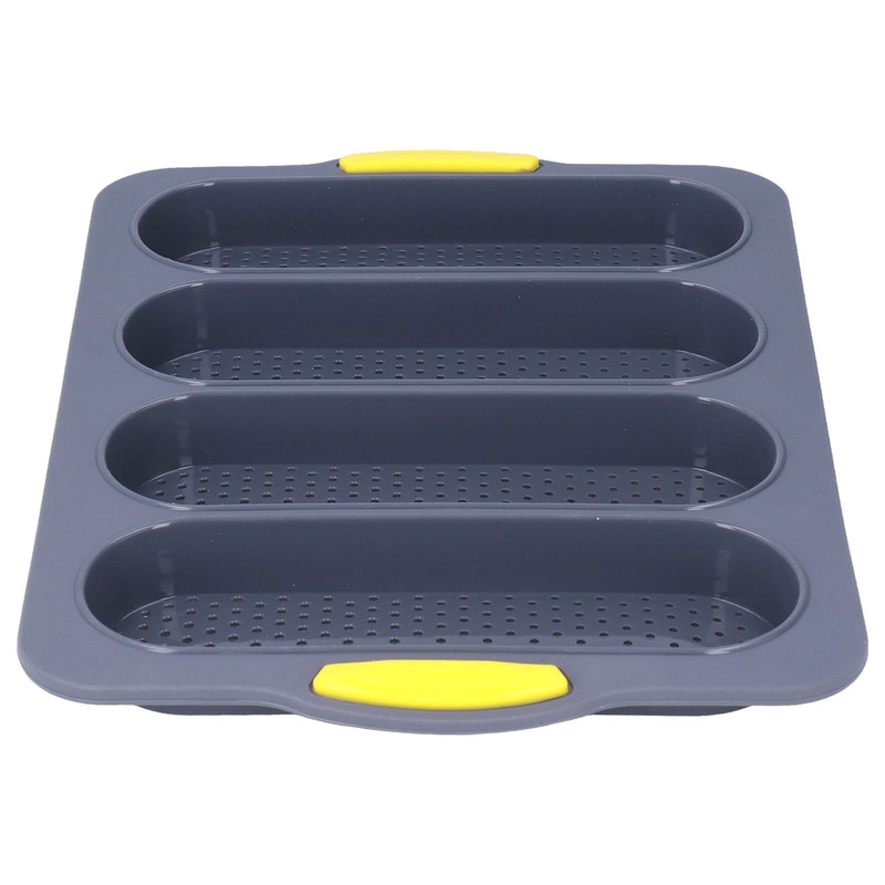 Baguette Mold 4 Grooves Silicone Soft Smooth Surface Bread Mould