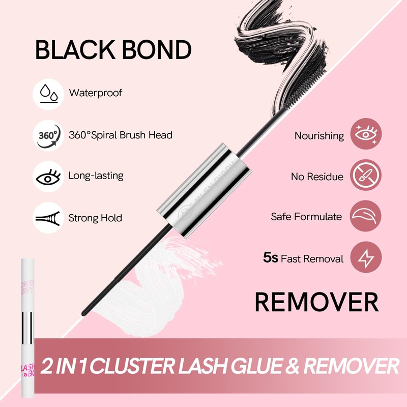 Mlen Diary Lash Clusters, 100 Pcs 10-16mm D Curl Individual